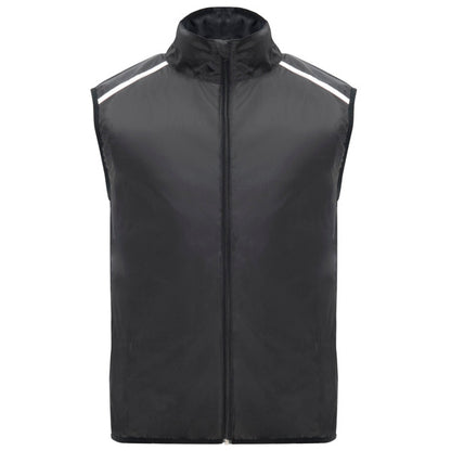 Roly Jannu unisex windbreaker in black, ready for logo printing or embroidery