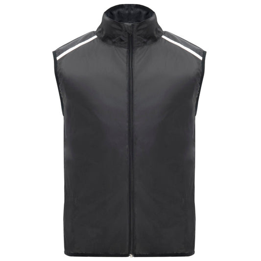 Roly Jannu unisex windbreaker in black, ready for logo printing or embroidery