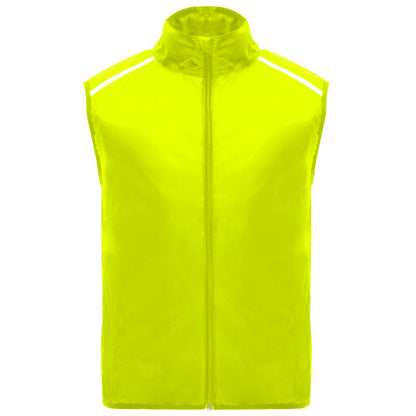 Roly Jannu unisex windbreaker in fluor yellow, ready for logo printing or embroidery