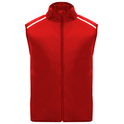 Roly Jannu unisex windbreaker in red, ready for logo printing or embroidery