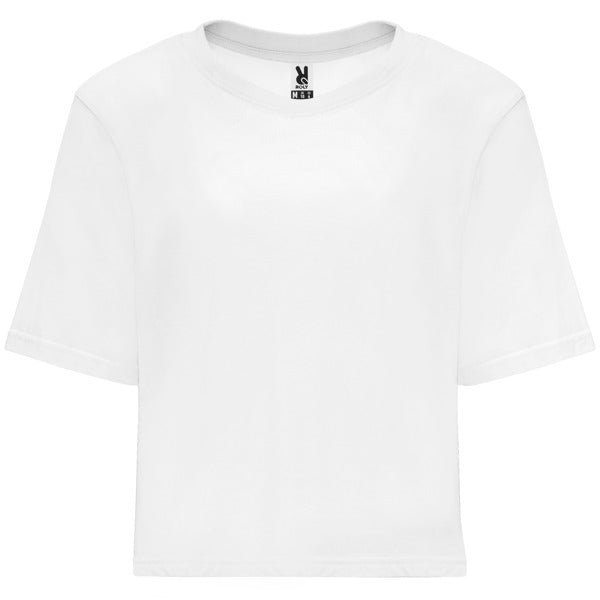 Roly Dominica women's T-shirt in white, ready for logo printing or embroidery