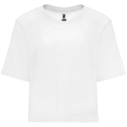 Roly Dominica women's T-shirt in white, ready for logo printing or embroidery