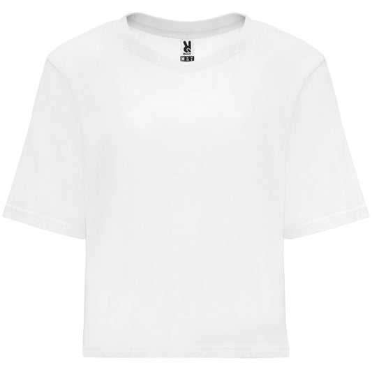 Roly Dominica women's T-shirt in white, ready for logo printing or embroidery