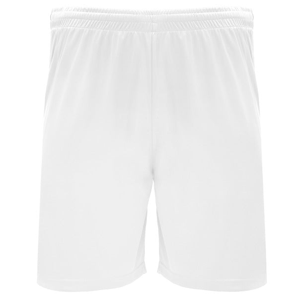 Roly Dortmund men's shorts in white, ready for logo printing or embroidery