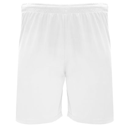 Roly Dortmund men's shorts in white, ready for logo printing or embroidery