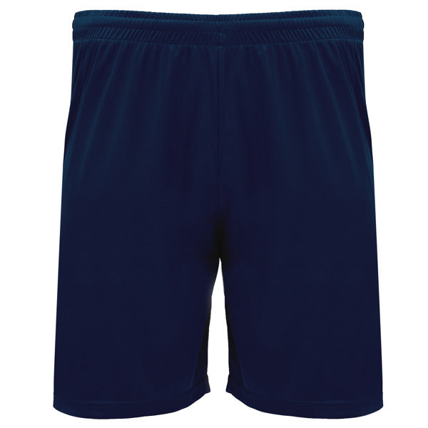 Roly Dortmund men's shorts in navy blue, ready for logo printing or embroidery