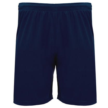 Roly Dortmund men's shorts in navy blue, ready for logo printing or embroidery