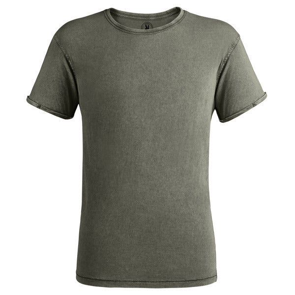Roly Husky men's T-shirt in dark army green, ready for logo printing or embroidery