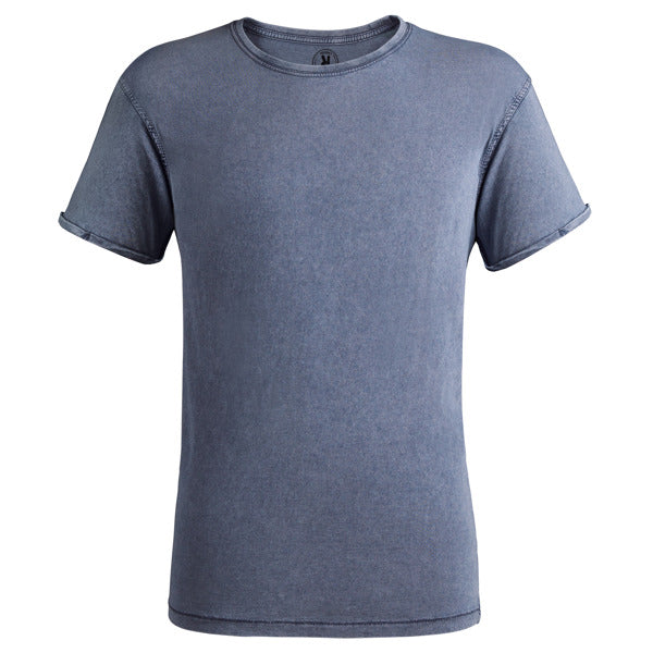 Roly Husky men's T-shirt in denim blue, ready for logo printing or embroidery