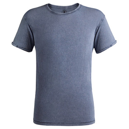 Roly Husky men's T-shirt in denim blue, ready for logo printing or embroidery