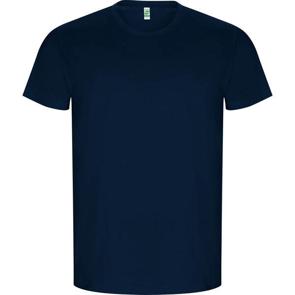 Roly Golden men's T-shirt in navy blue, ready for logo printing or embroidery