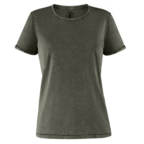 Roly Husky Woman women's T-shirt in dark army green, ready for logo printing or embroidery