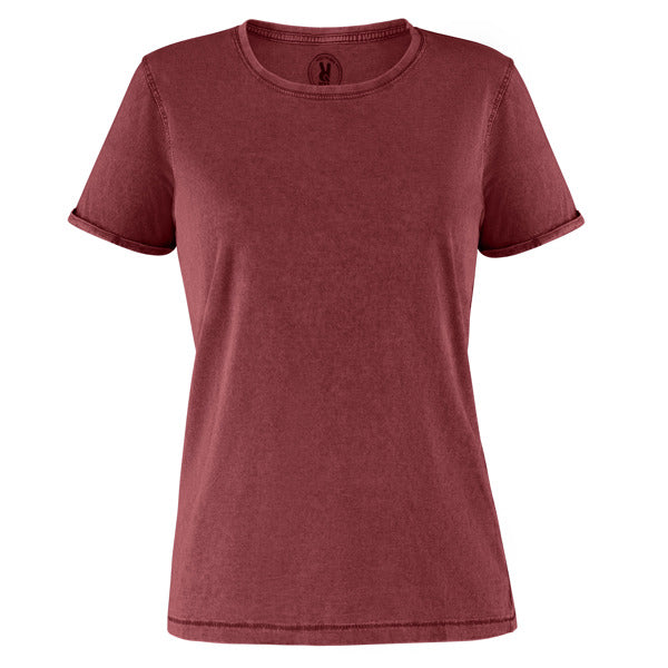 Roly Husky Woman women's T-shirt in garnet, ready for logo printing or embroidery