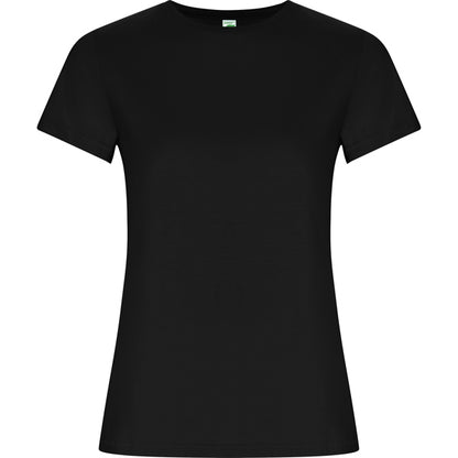 Roly Golden Woman women's T-shirt in black, ready for logo printing or embroidery