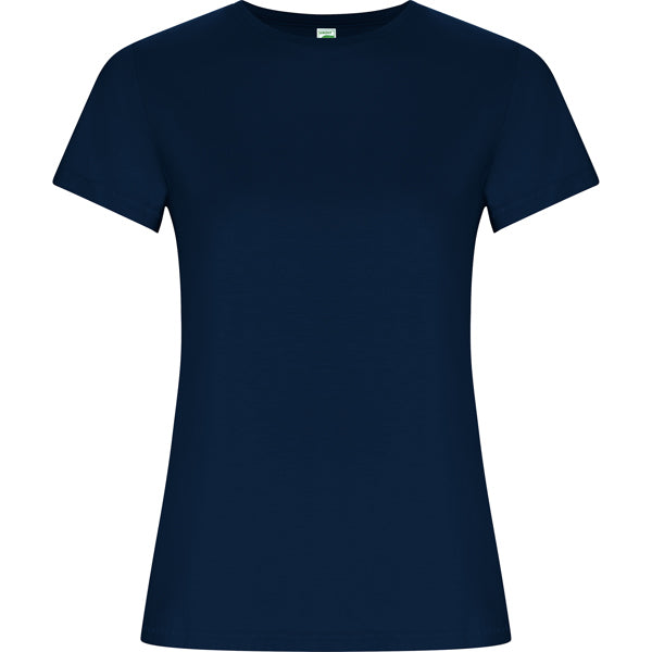 Roly Golden Woman women's T-shirt in navy blue, ready for logo printing or embroidery