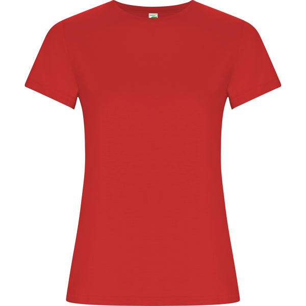 Roly Golden Woman women's T-shirt in red, ready for logo printing or embroidery