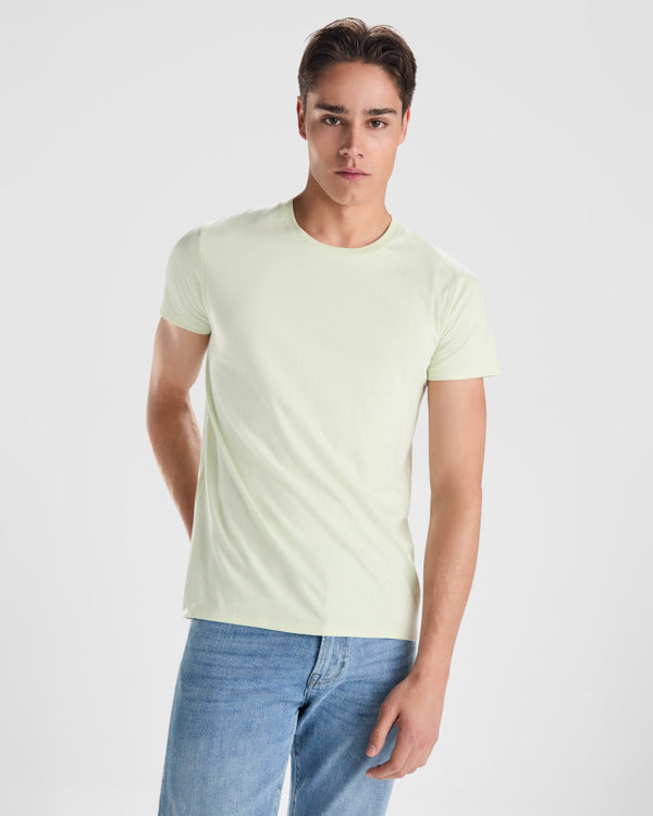 Roly Breda men's T-shirt in white, alternative view, ready for logo printing or embroidery