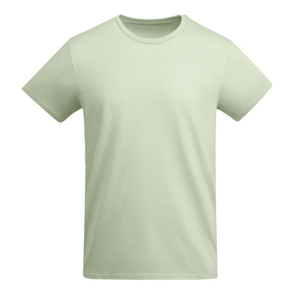 Roly Breda men's T-shirt in mist green, ready for logo printing or embroidery