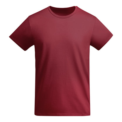 Roly Breda men's T-shirt in garnet, ready for logo printing or embroidery