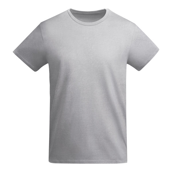 Roly Breda men's T-shirt in heather grey, ready for logo printing or embroidery