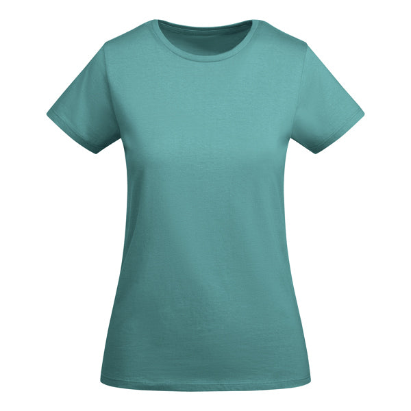 Roly Breda Woman women's T-shirt in dusty blue, ready for logo printing or embroidery