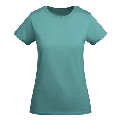 Roly Breda Woman women's T-shirt in dusty blue, ready for logo printing or embroidery
