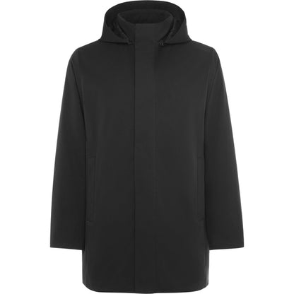 Roly Dome unisex parka in black, ready for logo printing or embroidery