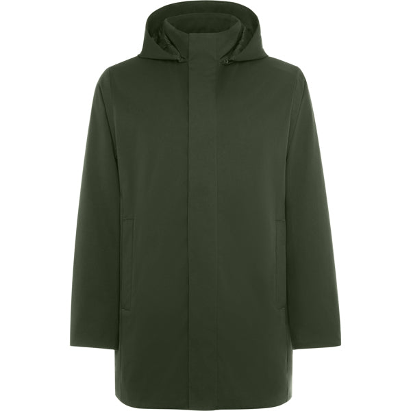 Roly Dome unisex parka in green smoke, ready for logo printing or embroidery