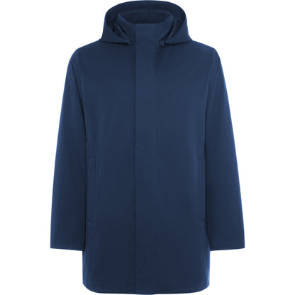Roly Dome unisex parka in navy blue, ready for logo printing or embroidery