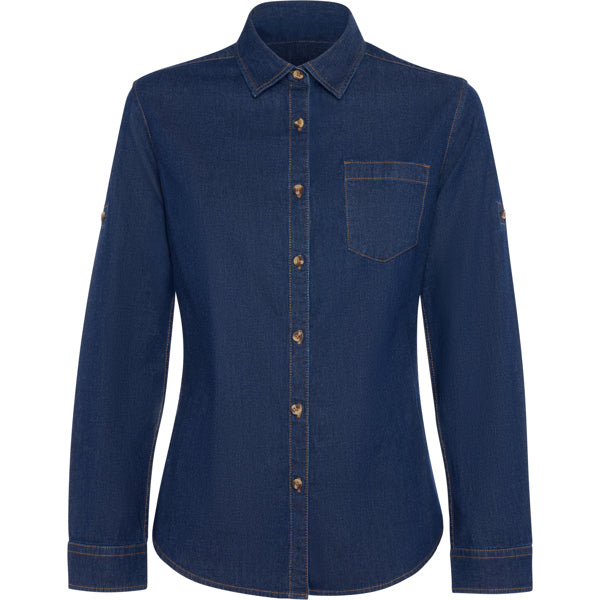 Roly WRK Lujan Woman women's shirt in blue jeans, ready for logo printing or embroidery