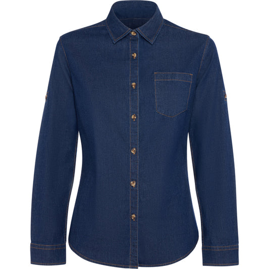 Roly WRK Lujan Woman women's shirt in blue jeans, ready for logo printing or embroidery