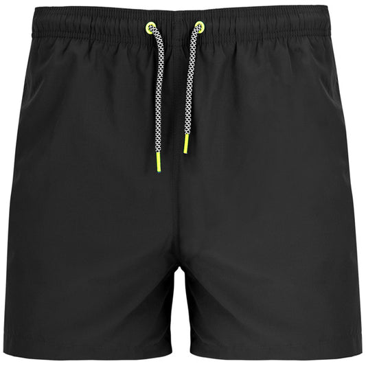 Roly Balos men's swim shorts in black, ready for logo printing or embroidery