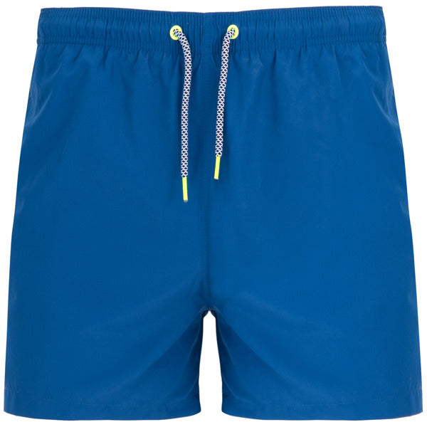 Roly Balos men's swim shorts in royal blue, ready for logo printing or embroidery