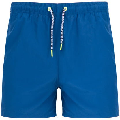 Roly Balos men's swim shorts in royal blue, ready for logo printing or embroidery