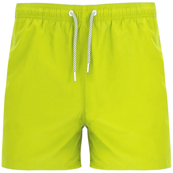 Roly Balos men's swim shorts in punch lime, ready for logo printing or embroidery