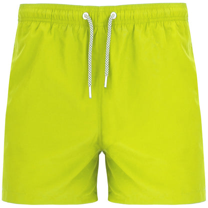 Roly Balos men's swim shorts in punch lime, ready for logo printing or embroidery