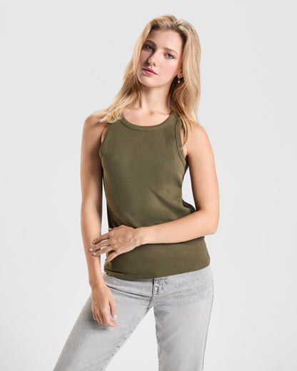 Roly Dribe women's T-shirt in white, alternative view, ready for logo printing or embroidery