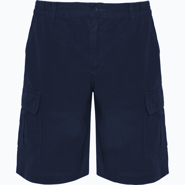 Roly WRK Amazonas men's shorts in navy blue, ready for logo printing or embroidery