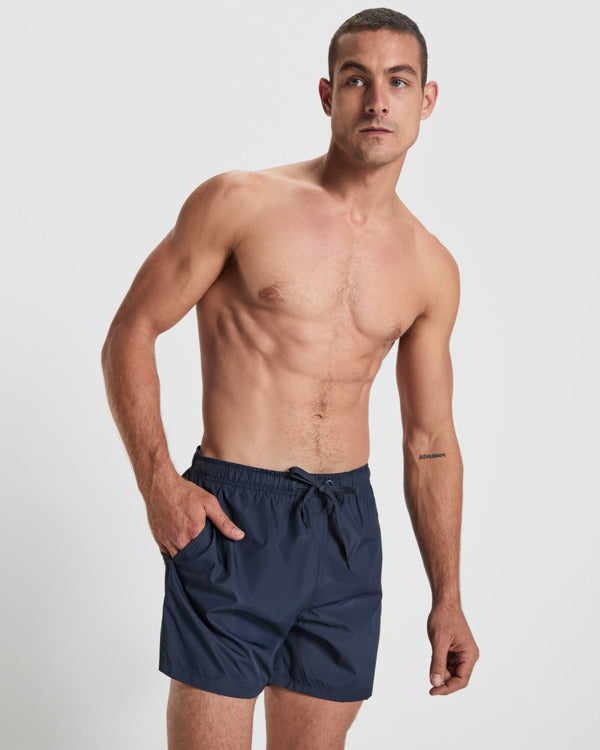 Roly Aqua men's swim shorts in black, alternative view, ready for logo printing or embroidery