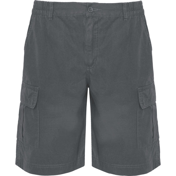 Roly WRK Armour men's Bermuda shorts in lead, ready for logo printing or embroidery