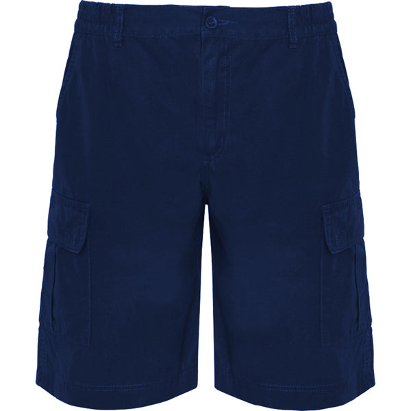 Roly WRK Armour men's Bermuda shorts in navy blue, ready for logo printing or embroidery