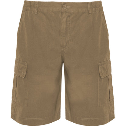 Roly WRK Armour men's Bermuda shorts in camel, ready for logo printing or embroidery