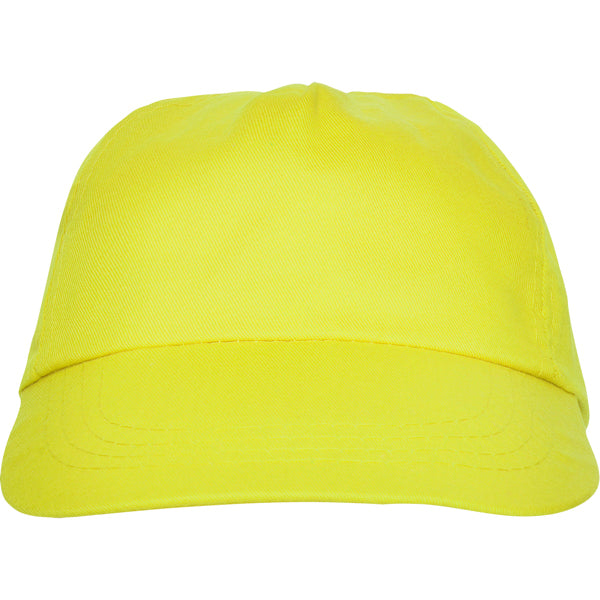 Stamina Basica polyester / cotton cap in yellow, ready for logo printing