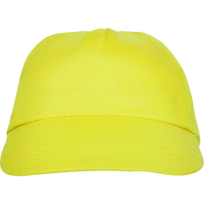 Stamina Basica polyester / cotton cap in yellow, ready for logo printing