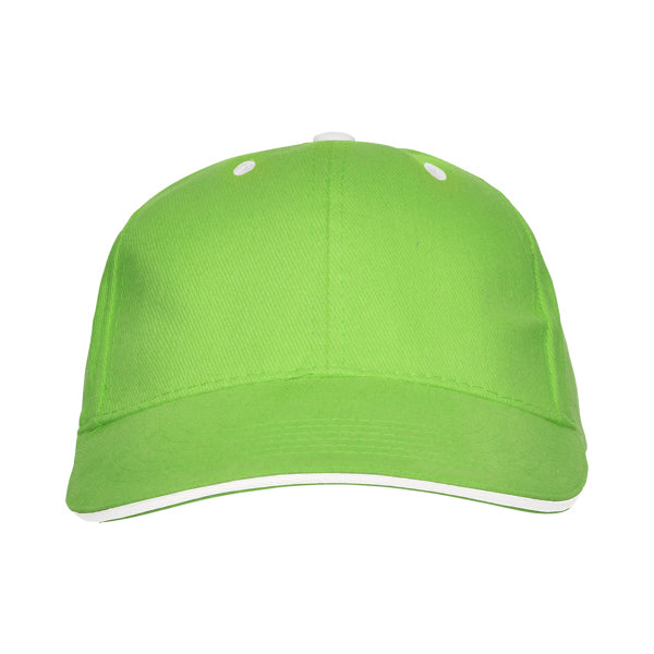 Stamina Panel cotton cap in oasis green, ready for logo printing