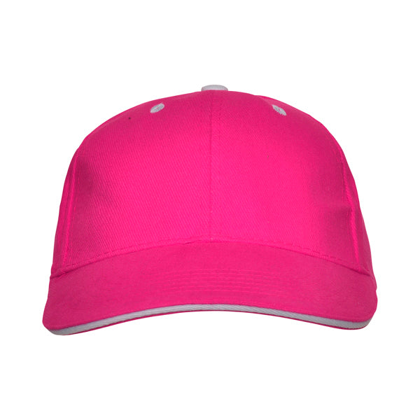Stamina Panel cotton cap in fuchsia, ready for logo printing