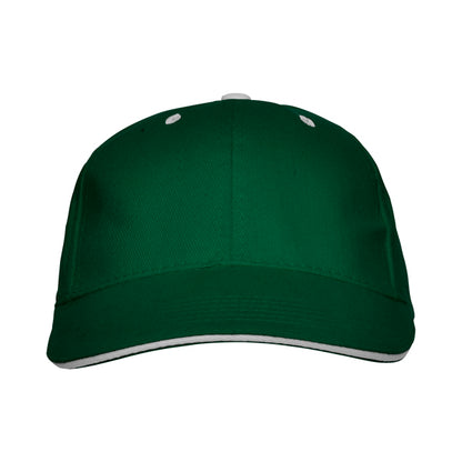 Stamina Panel cotton cap in bottle green, ready for logo printing