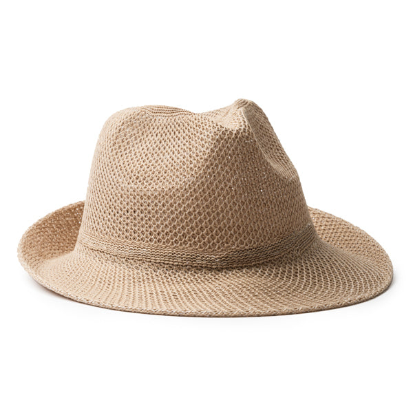 Stamina Beloc polyester hat in sand, ready for logo printing