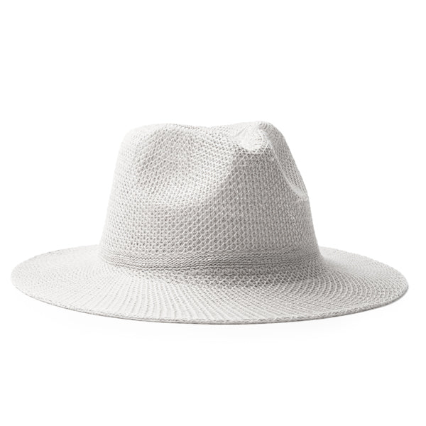 Stamina Jones synthetic material hat in white, ready for logo printing