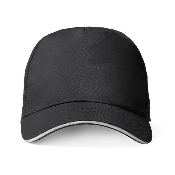 Stamina Eris cotton cap in black, ready for logo printing